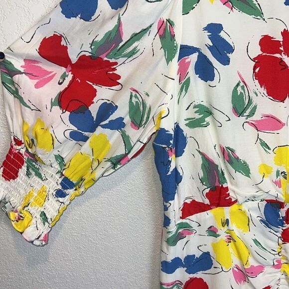 NWT RIXO For Target Floral Mock Neck Cascade Dress Size 8 - Picture 6 of 16